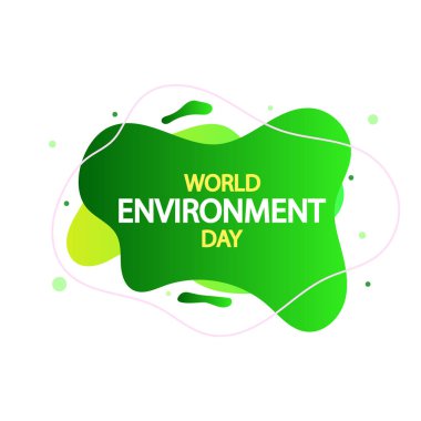 Çevre dünyası gündüz sıvı afişi, vektör sanat illüstrasyonu.