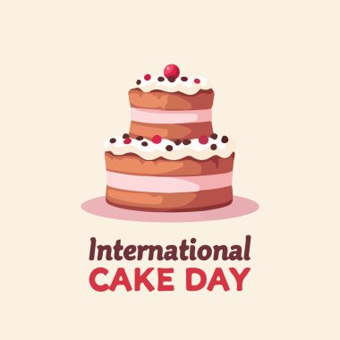 Cake International Day tier, vector art illustration.