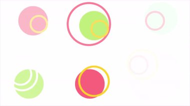 Modern minimalist tarzda geometrik şekiller, sanat videosu illüstrasyonu.