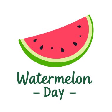 Karpuz günü parçası, vektör sanatı çizimi.