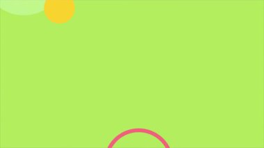 Geometrik şekiller minimalist tarzda ayarlanır, sanat video illüstrasyonu.