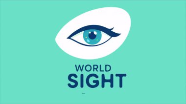 Görüş dünyası gündüz göz tipografisi, sanat videosu illüstrasyonu.