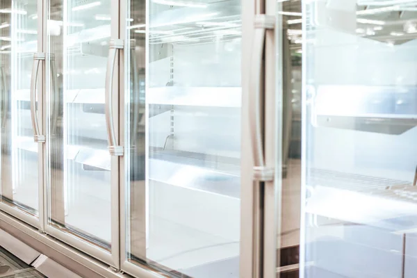 Порожній Холодильник Або Морозильна Камера Продуктів Харчування Продуктів Харчування Магазині — стокове фото