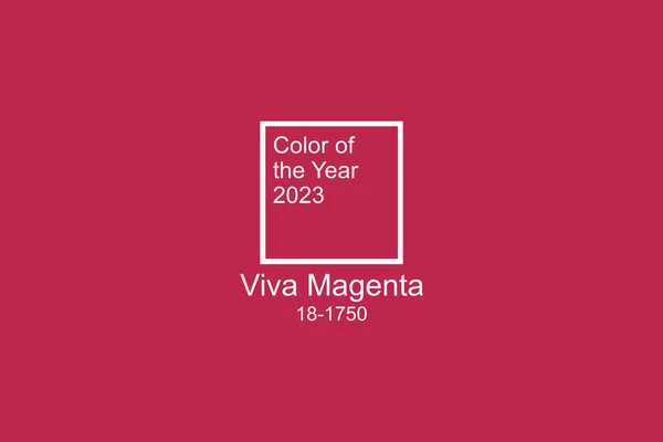 2023 yılının rengini gösteriyor. Çok yaşa Magenta. 2023 yılının metin rengine sahip Magenta arkaplanı