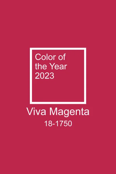 2023年の色を示しています ヴィヴァ マゼンタ 2023年の文字色のマゼンタの背景 ストック写真