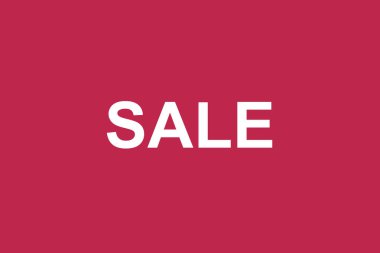 Text Sale on red magenta background with copy space