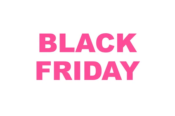 stock image Black Friday red pink magenta text on white background.