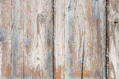 Ahşap ahşap arkaplandaki eski kabuk soyma boyası. Klasik ahşap yüzey