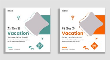 Seyahat acentesi sosyal medya paylaşımı ve İnternet afişi