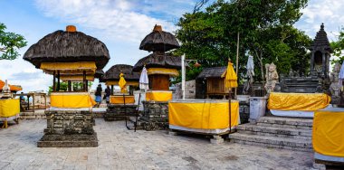 Bali, Indonesia - 3 August 2017: Scenery inside Uluwatu Temple in Bali, Indonesia clipart