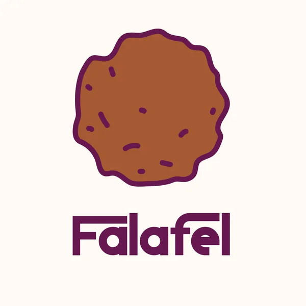 Restaurante Falafel Sinal Falafel Para Restaurantes Falafel Site Comida Lojas — Vetor de Stock
