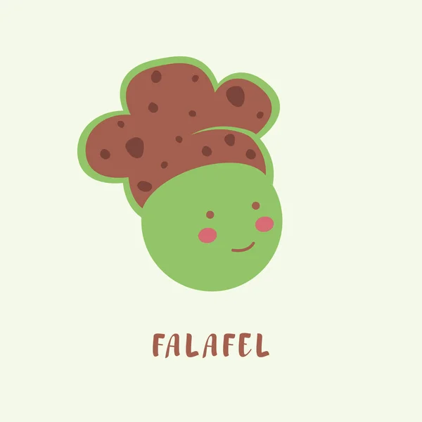 Restauracja Falafel Falafel Ball Sign Falafel Restaurants Food Website Shawarma — Wektor stockowy