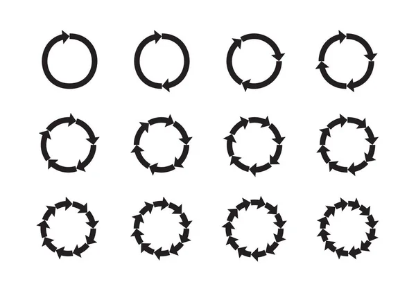 Diagram Över Paj Uppsättning Olika Färg Cirklar Isolerade Infografiskt Element — Stock vektor