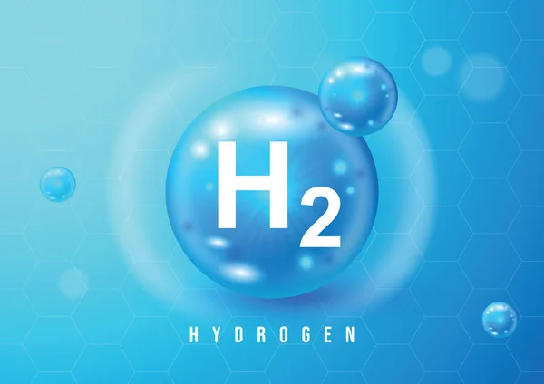 Hydrogen Icon Concept Renewable Eco Energy Hydrogen Energy Powered Renewable — Stock Vector