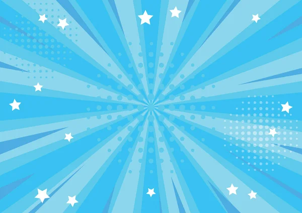 ビンテージ ポップアート青い背景 バナーのベクトル図 — ストックベクタ