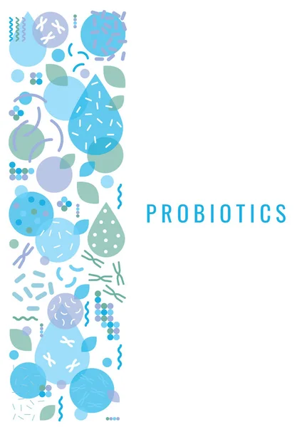 Diseño Vectorial Bacterias Probióticas Concepto Diseño Con Bacterias Probióticas Lactobacillus — Vector de stock