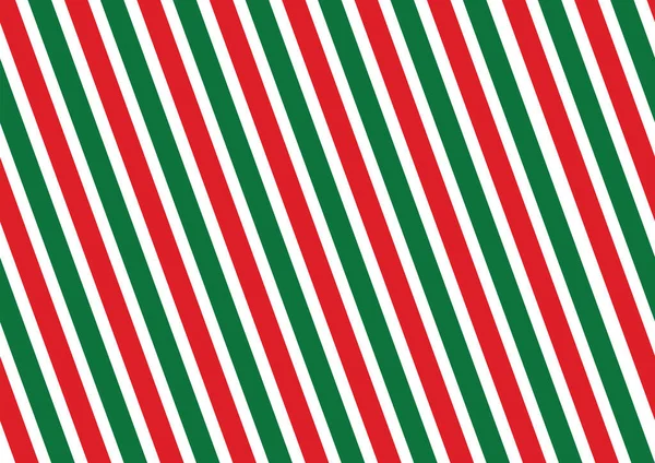 Cane Candy Diagonal Stripes Red Green White Pattern Christmas Background — Stock Vector