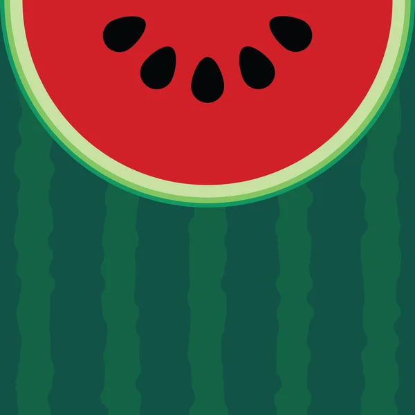 Vattenmelon Platt Vector Bakgrund Sommarfrukt Sommar Försäljning Bakgrund Med Vattenmelon — Stock vektor
