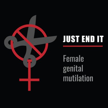 Kadın sünneti için sıfır tolerans. Kadın sünneti durdurmak. Sıfır tolerans Fgm. Stop kadın sünnet, kadın için kesme