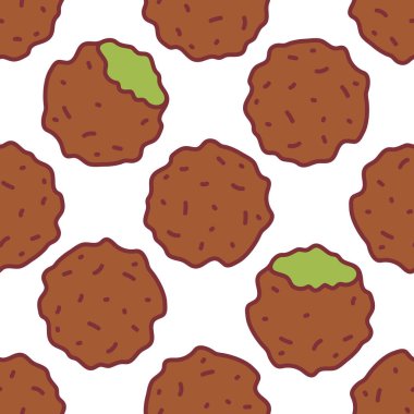 Falafel Restaurant background. Falafel seamless pattern for falafel restaurants, food website, shawarma shops, kebab shop, food blog, food website, food app, restaurant app, restaurant website