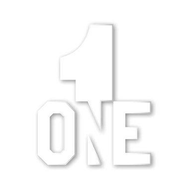 Bir numara ilk sırada yer beyaz kağıt sanat tasarım