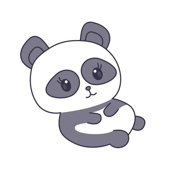 Joli Panda Drôle Animal Paresseux Ours Panda Petit Panda Drôle — Image vectorielle