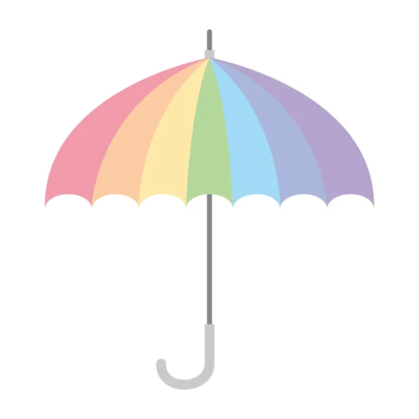 Renkli Şemsiye Gökkuşağı Şemsiye Işareti Sembol Vektör Illüstrasyonu — Stok Vektör