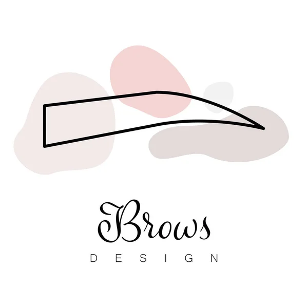 Brow Bar Vector Λογότυπο Για Στούντιο Ομορφιάς Σχεδιάστηκε Χρωματισμός Φρυδιών — Διανυσματικό Αρχείο