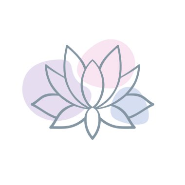 Lotus, Kutsal Ayurveda sembolü, uyum, denge, evren. Dövme et tasarımı, yoga işareti. Boho baskısı, poster, tişört tekstili. Stres önleyici kitap. İzole vektör illüstrasyonu