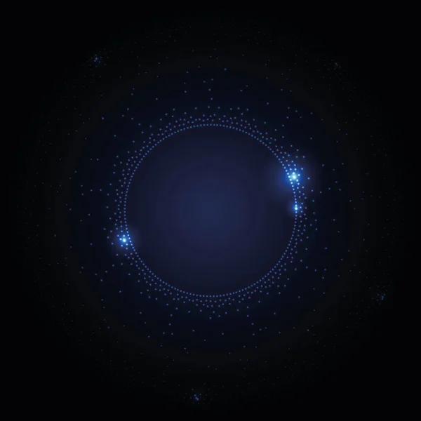 Feu Artifice Bleu Vecteur Abstrait Lumineux Célébration Cadre Arrière Plan — Image vectorielle