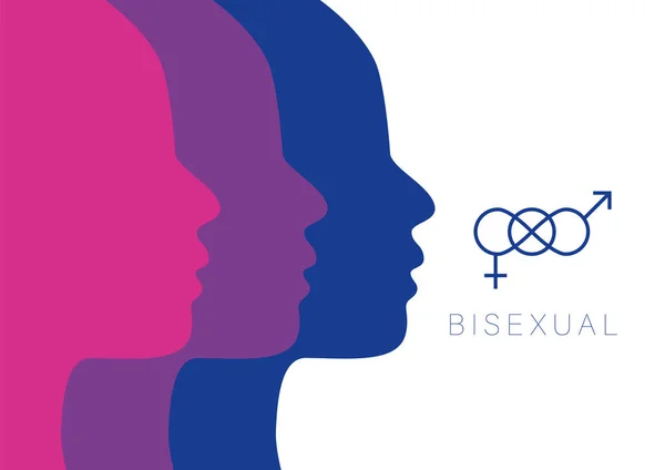 Bisexual People Bisexual Pride Flag Colors Bisexuality Icon Vector Bisexual — Stock Vector
