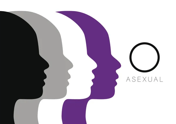 Gente Asexual Bandera Orgullo Asexual Colores Icono Asexualidad Vector Símbolo — Vector de stock