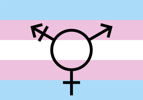 Support Transgender Personses Rights Transgender People Communicate Vector Illustration Blue — Stock Vector