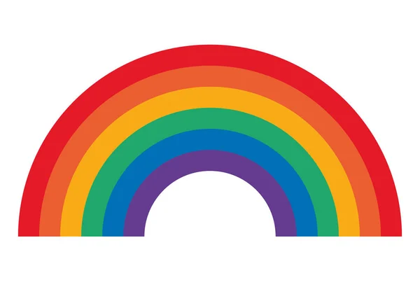 Rainbow Stripes Ícone Plano Arco Íris Ilustração Vetorial Símbolo Lgbt — Vetor de Stock