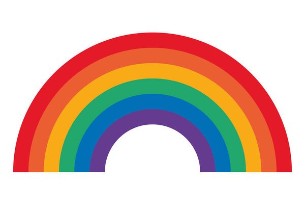 Rainbow Stripes. Rainbow flat icon. Vector illustration. Lgbt symbol, sign. Pride design