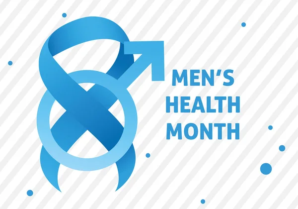 Mens Health Month. Health education program. Blue ribbon medical concept.Care and health. Medical Health Awareness Campaign