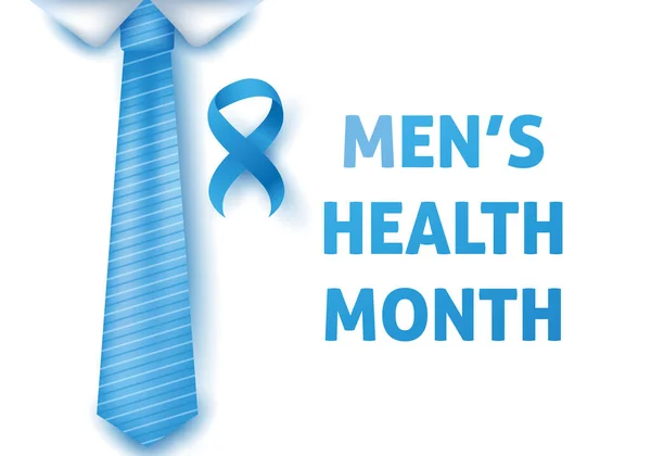 Mens Health Month. Health education program. Blue ribbon medical concept.Care and health. Medical Health Awareness Campaign