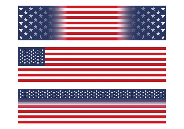 アメリカ国旗の旗 星とストライプの旗 愛国的背景 星と青 ストライプ アメリカ国旗国境 — ストックベクタ