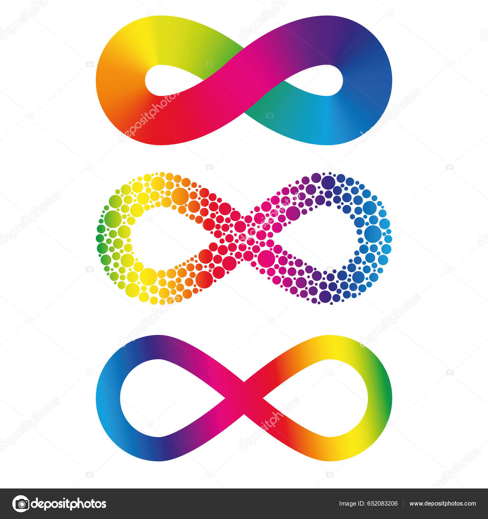 Símbolo Arco Íris Infinito Espectro Cores Sinal Infinito Gradiente Arco  Vetor de ©artskvortsova 652083206, image size:1600x1700