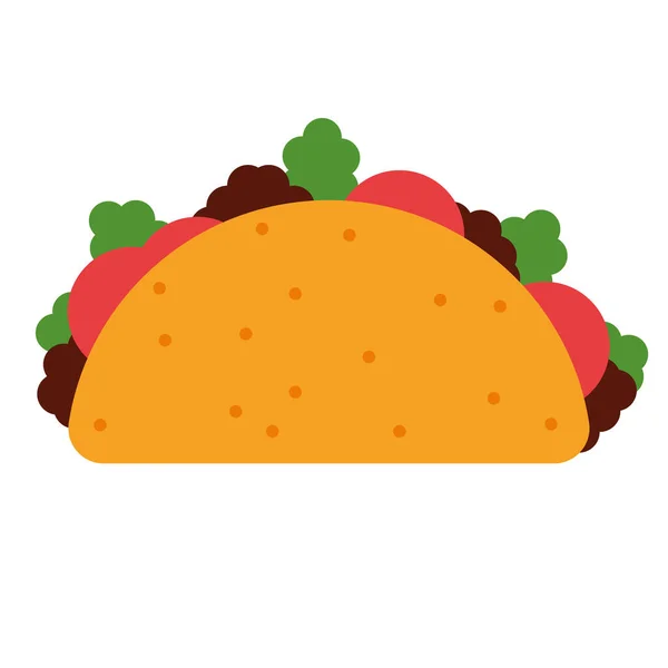 Mexican Taco Design Vector Illustration Mexican Food — Stock Vector