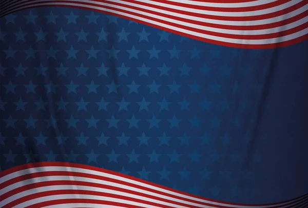 Blauwe Usa Achtergrond Met Sterren Rode Witte Strepen Patriottische Achtergrond — Stockvector