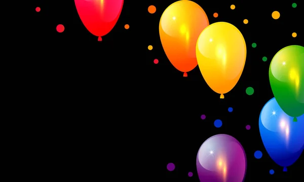 Rendant Des Ballons Dans Les Couleurs Drapeau Gay Lgbtq Lesbiennes — Image vectorielle