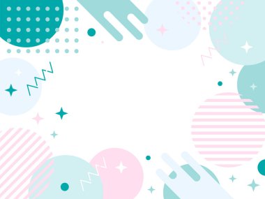 Popüler malzeme çerçevesi. Memphis afiş başlığı. Yaz indirimi