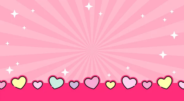 Abstrakte Rosa Hintergrund Mit Herzen Vektor Illustration Abstrakter Rosa Hintergrund — Stockvektor