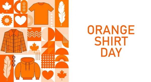 Orange Shirt Day Honor Indigenous Canadian Children All Forms Racism — Stockvektor