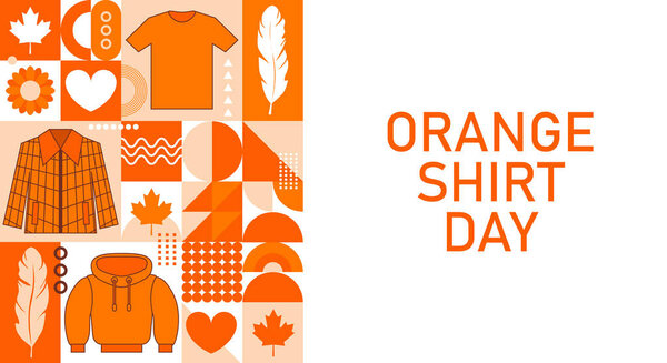 Orange shirt day in honor of the indigenous Canadian children against all forms of racism