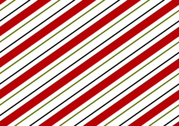 Cane Candy Diagonal Stripes Red Green White Pattern Christmas Background — Stock Vector