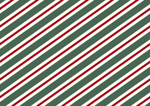 Cane Snoep Diagonale Strepen Rood Groen Wit Patroon Kerst Achtergrond — Stockvector