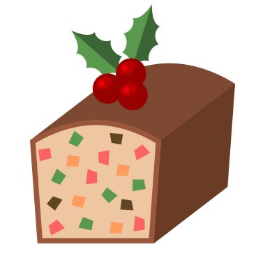Noel meyveli keki. Ulusal Meyveli Kek Ayı. Çalıntı, geleneksel Alman bayramı meyveli keki. Geleneksel Noel pastası, içinde meyve ve fındık
