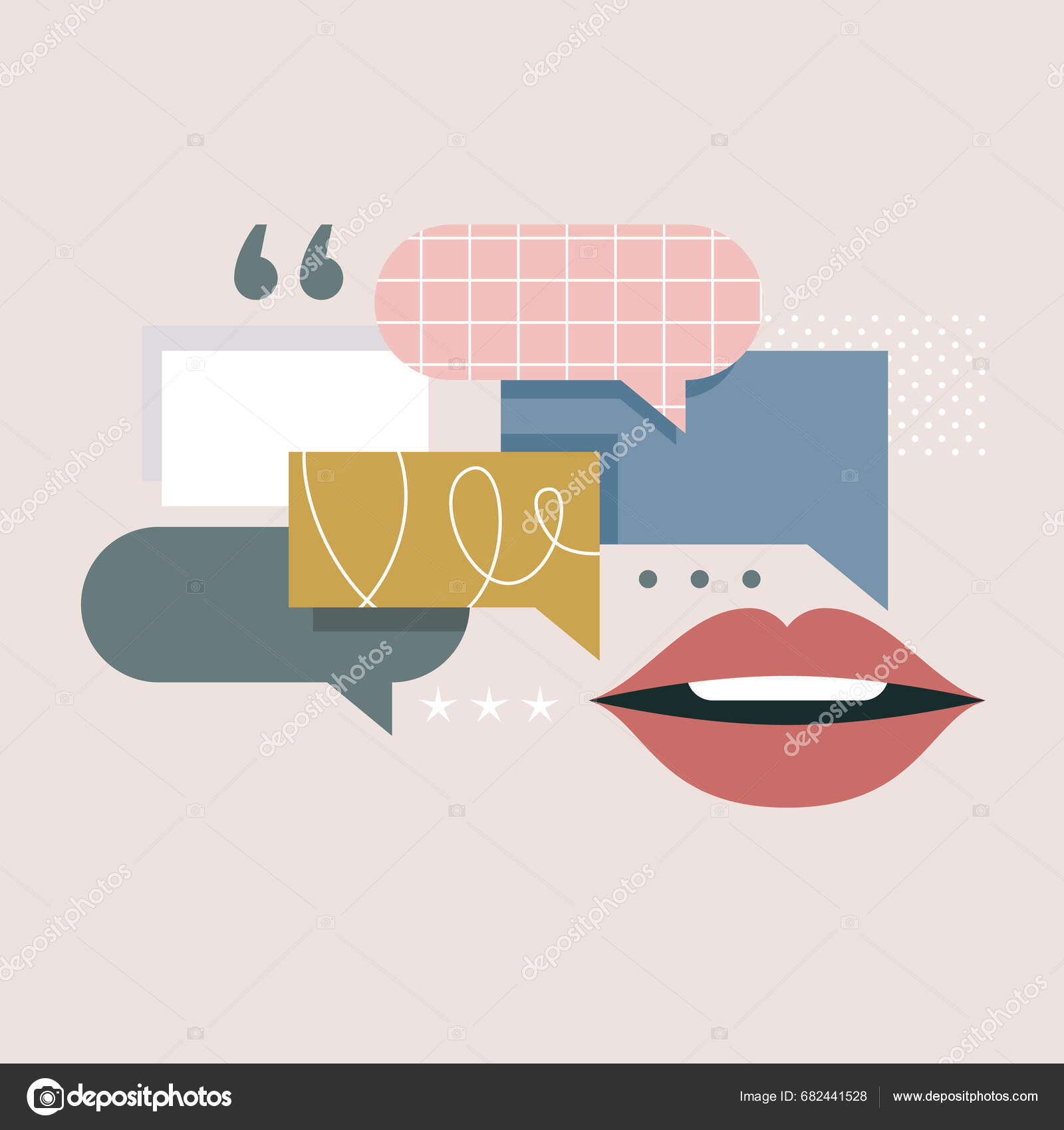 Set Speech Bubbles Different Shapes Meanings Speech Bubble Discussion Talking Stock Vector By 